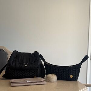 Elegant Black HAPP Women's Bag + stroller bag